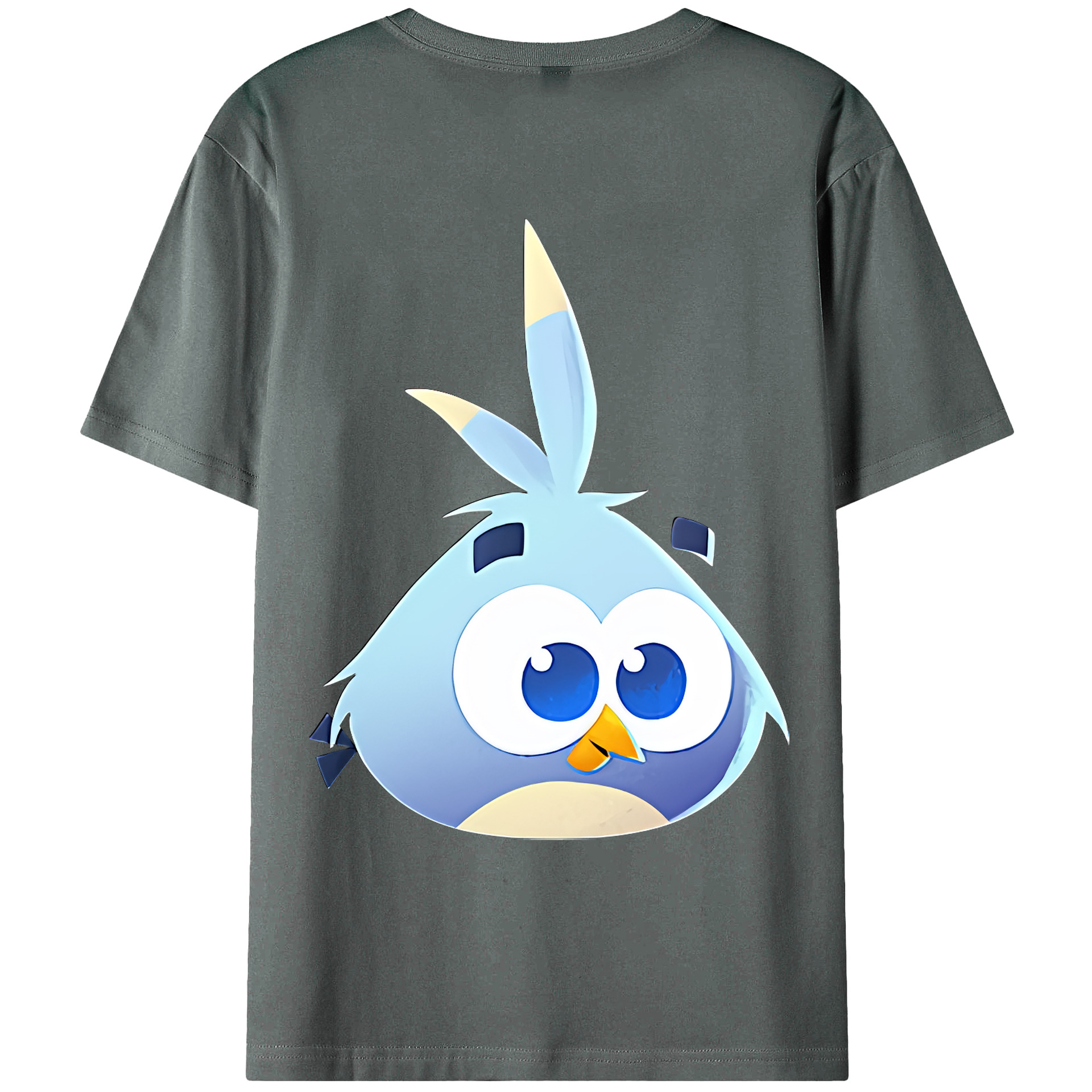 （画像用） Angry Birds アングリーバード 綿100％ メンズ半袖Tシャツ（バックプリント） 通気性